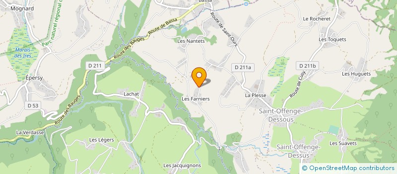 localisation de l'entreprise GAEC DU SIERROZ à SAINT-OFFENGE