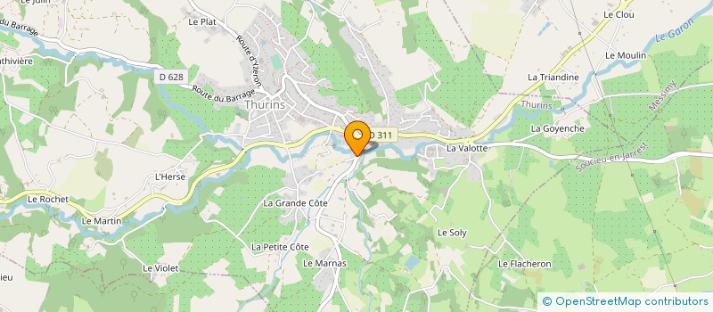 localisation de l'entreprise GAEC DU SOLY à THURINS