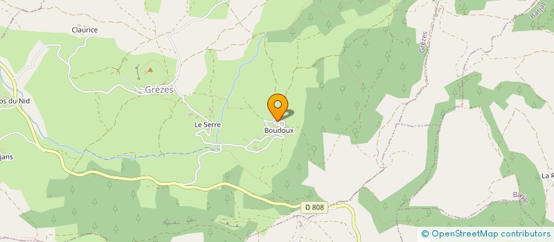 localisation de l'entreprise GAEC DU SOMMET DE BOUDOUX  GREZES