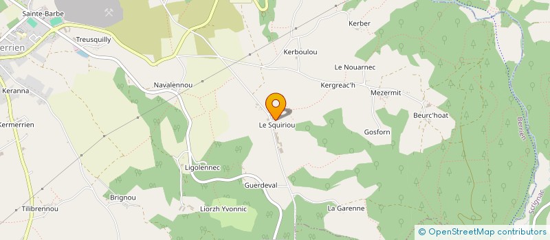 localisation de l'entreprise GAEC DU SQUIRIOU à BERRIEN