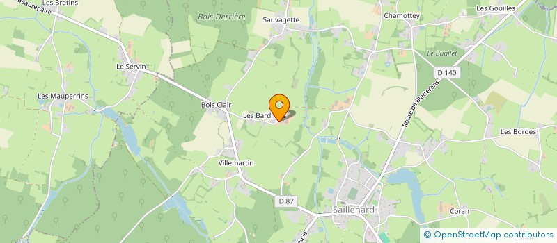 localisation de l'entreprise GAEC DU THEUIL à SAILLENARD