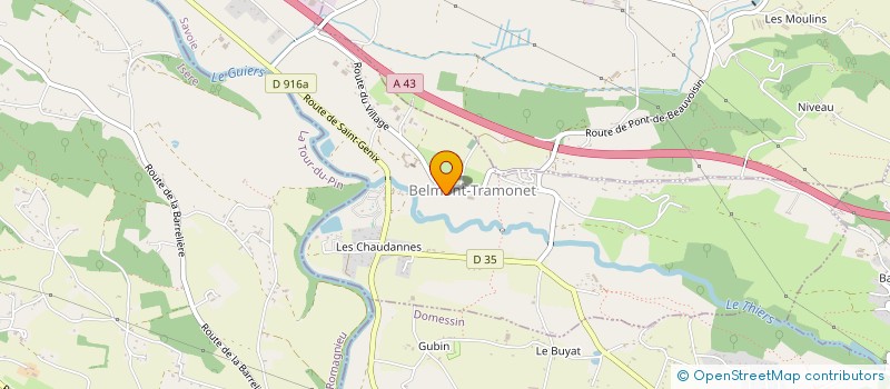 localisation de l'entreprise GAEC DU THIERS- PERONNIER à BELMONT-TRAMONET