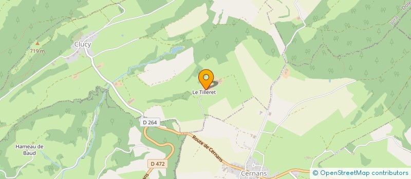 localisation de l'entreprise GAEC DU TILLERET à CLUCY