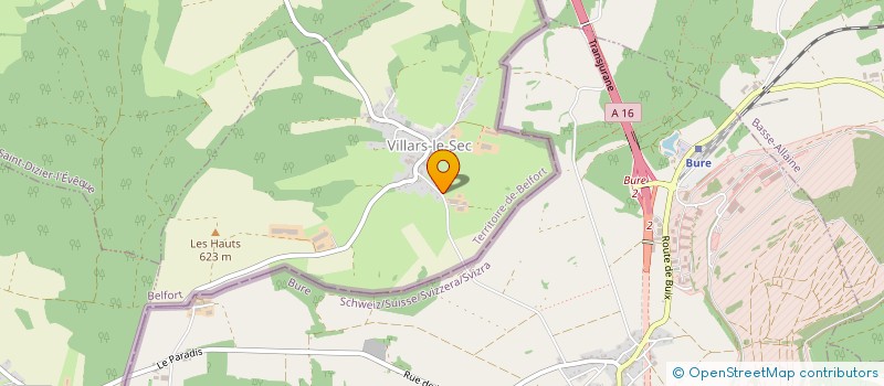 localisation de l'entreprise GAEC DU TILLEUL à VILLARS-LE-SEC