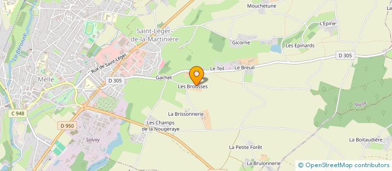 localisation de l'entreprise GAEC DU TILLEUL à MELLE
