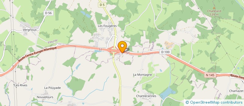 localisation de l'entreprise GAEC DU TROIS ET DEMI à FLEURAT