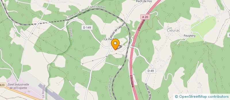 localisation de l'entreprise GAEC DU TRUFFADOU  CIEURAC