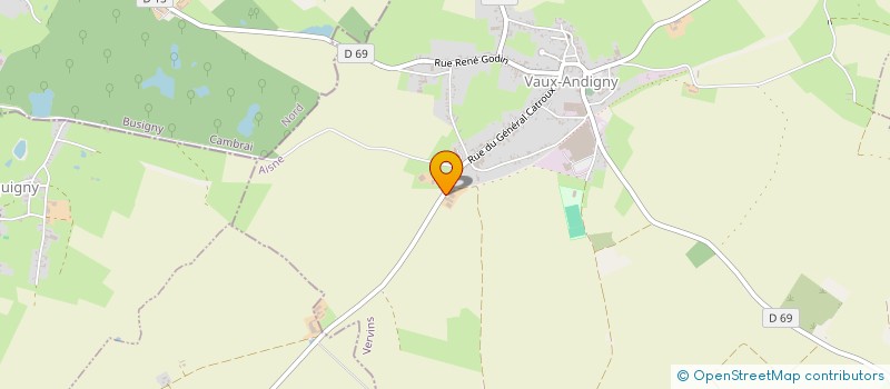 localisation de l'entreprise GAEC DU VAL D ANDINS à VAUX-ANDIGNY