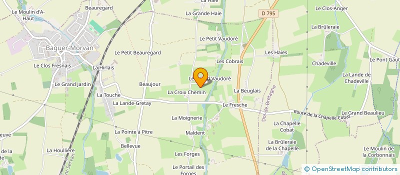 localisation de l'entreprise GAEC DU VAL DORER à BAGUER-MORVAN
