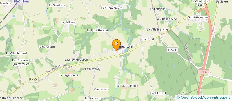 localisation de l'entreprise GAEC DU VAL HERVELIN à PLEUDIHEN SUR RANCE