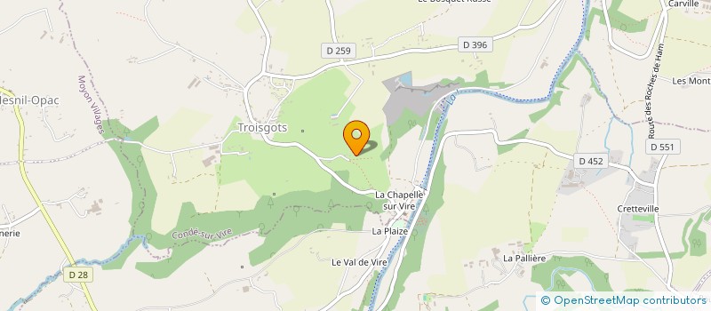 localisation de l'entreprise GAEC DU VAL LA BELLE à CONDE-SUR-VIRE