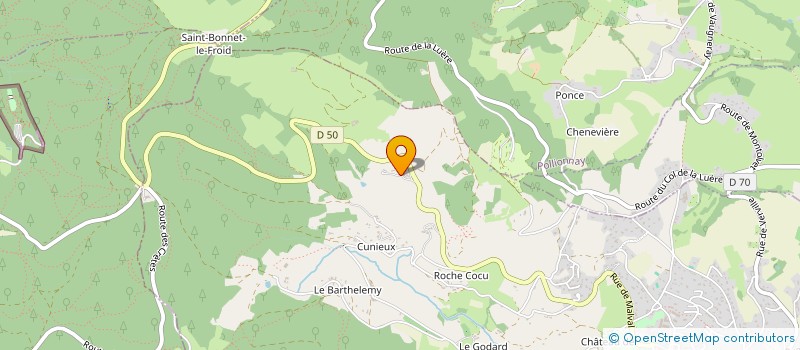 localisation de l'entreprise GAEC DU VAL NOIR à VAUGNERAY
