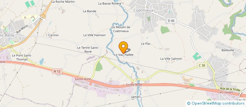 localisation de l'entreprise GAEC DU VAU HALLE à COETMIEUX