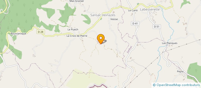 localisation de l'entreprise GAEC DU VEINAZES à SANSAC-VEINAZES