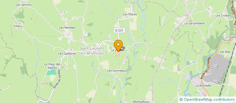 localisation de l'entreprise GAEC DU VERDIER  SAINT-LAURENT-EN-BRIONNAIS