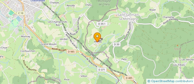 localisation de l'entreprise GAEC DU VIADUC à SAINT-GERMAIN-LA-MONTAGNE