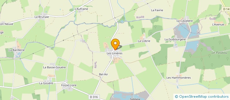 localisation de l'entreprise GAEC DU VIEUX CHENE à TEILLE