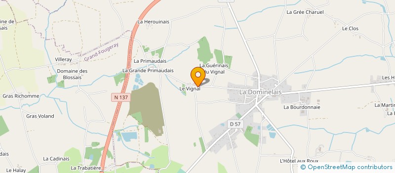 localisation de l'entreprise GAEC DU VIGNAL à LA DOMINELAIS