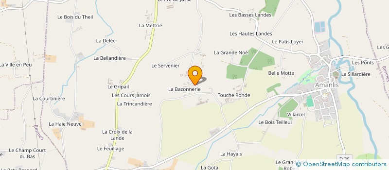 localisation de l'entreprise GAEC DU VINOUX  AMANLIS
