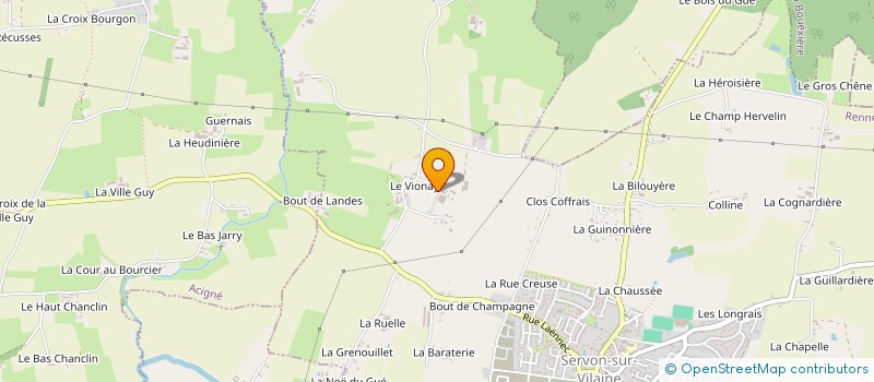 localisation de l'entreprise GAEC DU VIONAY à SERVON-SUR-VILAINE