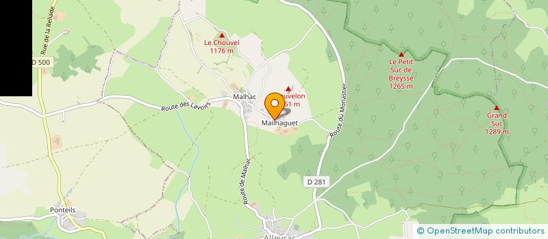 localisation de l'entreprise GAEC DU VOLCAN à ALLEYRAC