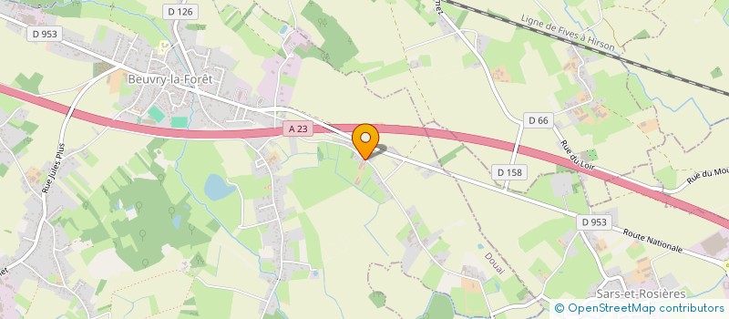 localisation de l'entreprise GAEC DUPONT DECOOPMAN à BEUVRY-LA-FORET