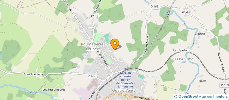 localisation de l'entreprise GAEC DUPONT RAYNAUD à TERRES-DE-HAUTE-CHARENTE
