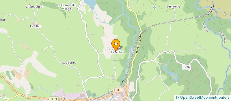 localisation de l'entreprise GAEC DUVAL LA MOLIER à RIOM-ES-MONTAGNES