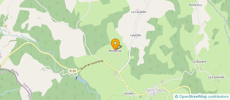 localisation de l'entreprise GAEC ELEVAGE BADUEL à SAINT-SAURY