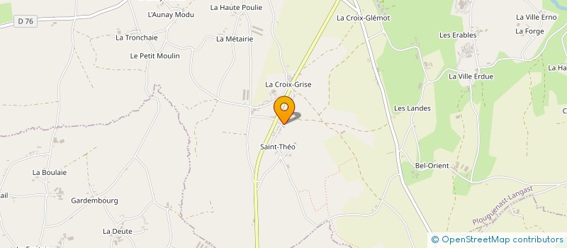 localisation de l'entreprise GAEC ELEVAGE BEUREL à PLOUGUENAST-LANGAST