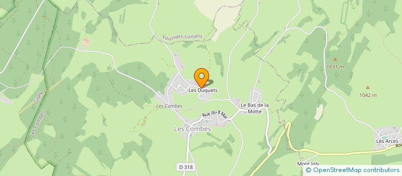 localisation de l'entreprise GAEC ELEVAGE BRETILLOT à LES COMBES