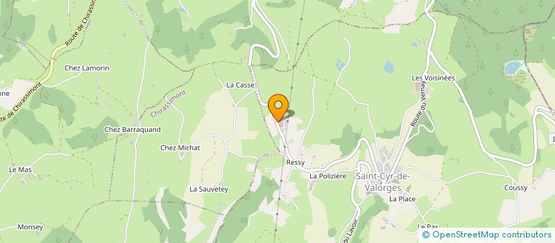 localisation de l'entreprise GAEC ELEVAGE DE RESSY à SAINT-CYR-DE-VALORGES