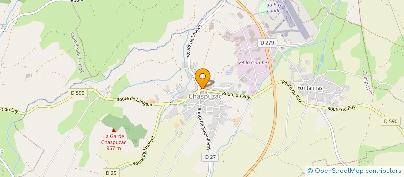localisation de l'entreprise GAEC ELEVAGE JAMMES à CHASPUZAC