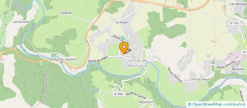localisation de l'entreprise GAEC ELEVAGE LAFON à ARPAJON-SUR-CERE