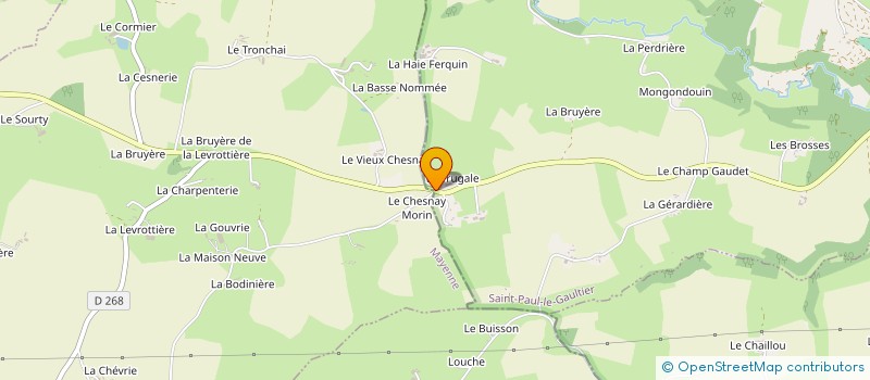 localisation de l'entreprise GAEC ELEVAGE LEROY  SAINT PAUL LE GAULTIER