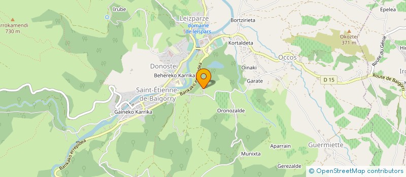 localisation de l'entreprise GAEC ELIZABEHEREA  SAINT-ETIENNE-DE-BAIGORRY