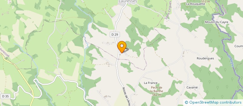 localisation de l'entreprise GAEC EN COMMUN DES MAZUTS  LAURESSES