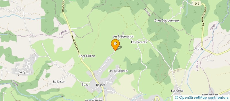 localisation de l'entreprise GAEC EN HAUT DE LA FRUITIERE à CHOISY