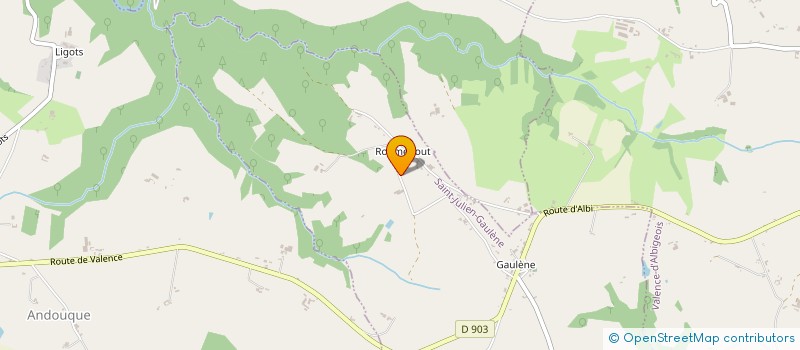 localisation de l'entreprise GAEC ENTRE TERRE ET CIEL  SAINT-JULIEN-GAULENE