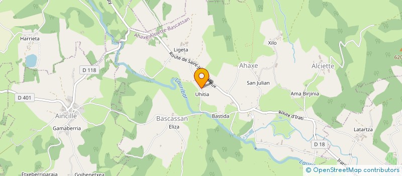 localisation de l'entreprise GAEC ERRECALDIA  AHAXE-ALCIETTE-BASCASSAN