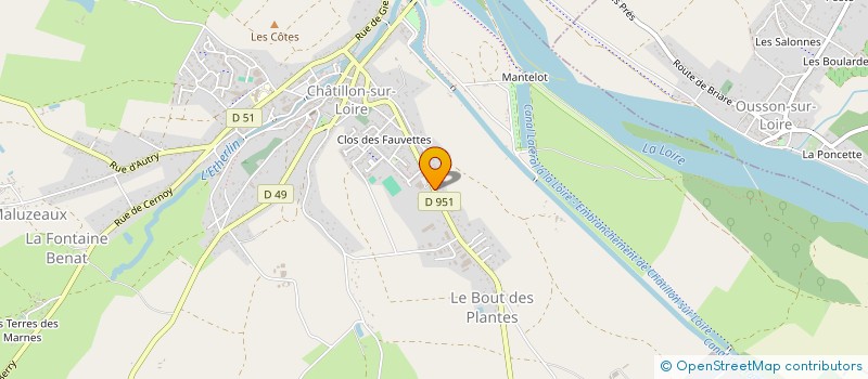 localisation de l'entreprise GAEC ETABLISSEMENTS HORTICOLES DE CHANOY à CHATILLON-SUR-LOIRE