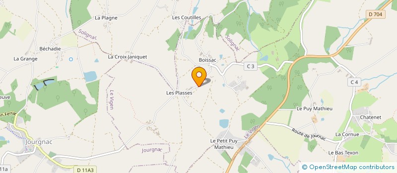 localisation de l'entreprise GAEC EYRICHINE à LE VIGEN