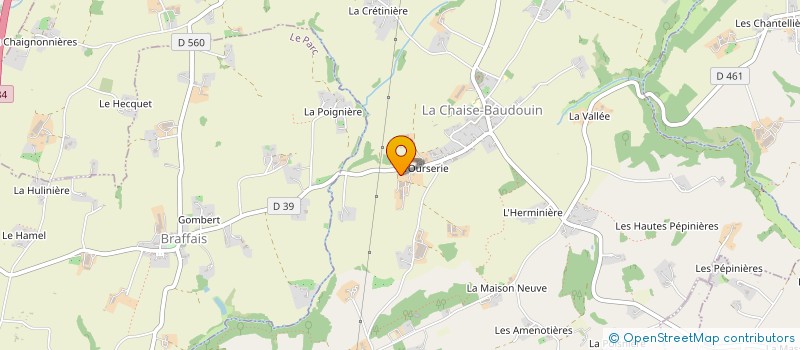 localisation de l'entreprise GAEC FABLET LEMARDELEY à LA CHAISE-BAUDOUIN