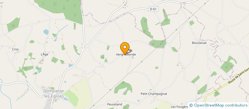 localisation de l'entreprise GAEC FADERNE DOUCET à DOMPIERRE-LES-EGLISES