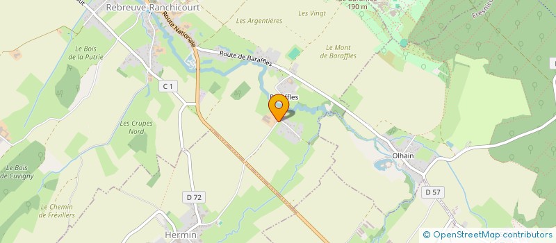 localisation de l'entreprise GAEC FATOUX à REBREUVE-RANCHICOURT