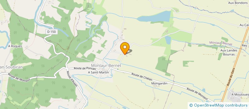 localisation de l'entreprise GAEC FC DOSSAT  MONLAUR-BERNET