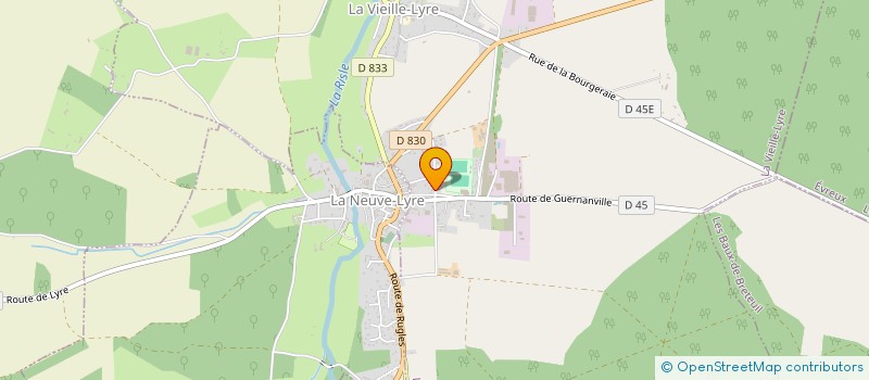 localisation de l'entreprise GAEC FERME BIO DES LYRE  LA VIEILLE-LYRE