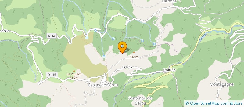 localisation de l'entreprise GAEC FERME D'EYCHENAT à ESPLAS-DE-SEROU