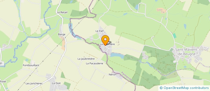 localisation de l'entreprise GAEC FERME DE LA BAZINIERE à SAINT-MAIXENT-DE-BEUGNE