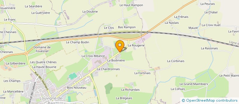 localisation de l'entreprise GAEC FERME DE LA BERTRIE à DOMALAIN